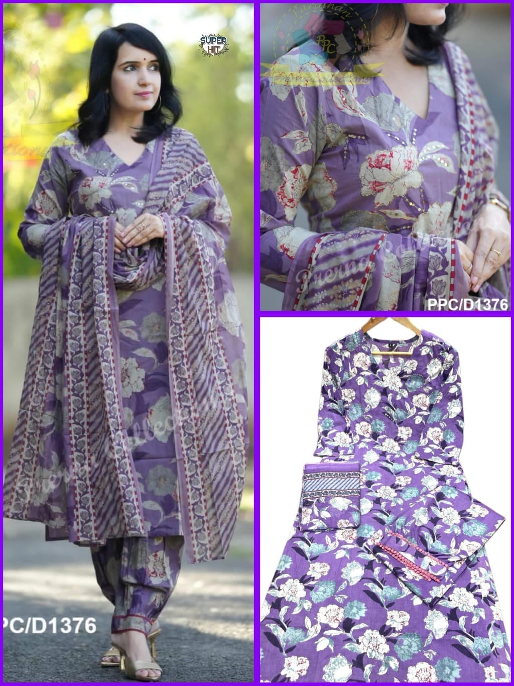 Kalaai Fashion Afghani Pattern Cotton Printed Online Kurti With Bottom Dupatta Wholesale
